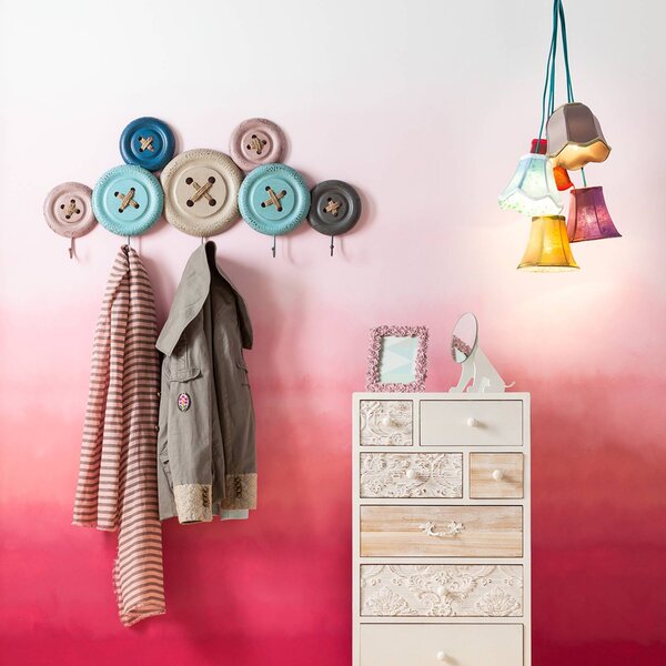 KARE Lampa wisząca designerska SALOON, możliwość ściemniania, multikolor, salon / jadalnia, tkanina / materiał / jedwab, design