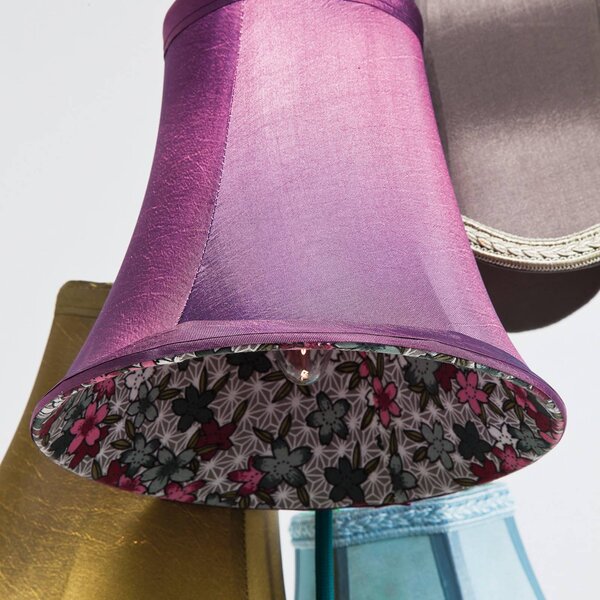 KARE Lampa wisząca designerska SALOON, możliwość ściemniania, multikolor, salon / jadalnia, tkanina / materiał / jedwab, design