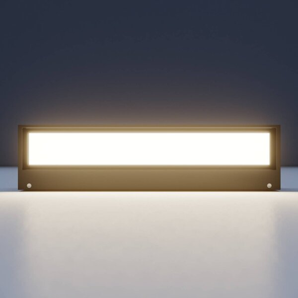Kinkiet zewnętrzny LED Lengo Lucande, czarny, aluminium, nowoczesny