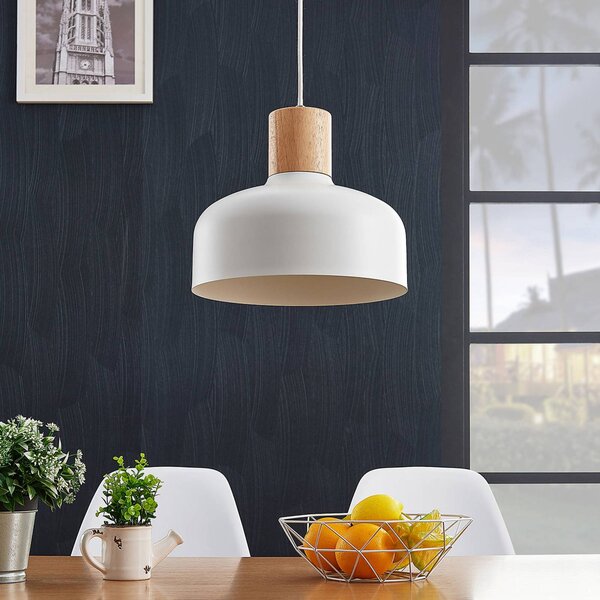 Lampa wisząca Carlise Lindby, możliwość ściemniania, biały / opal, salon / jadalnia, metal, skandynawski