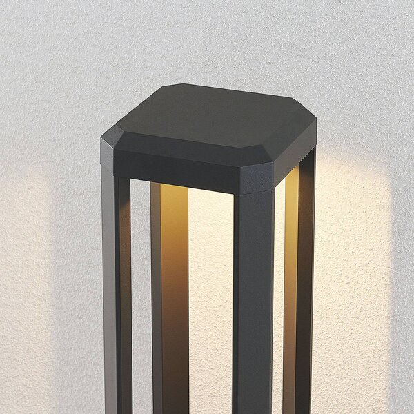 Lampa ogrodowa stojąca Fery Lucande, czarny, aluminium, nowoczesny