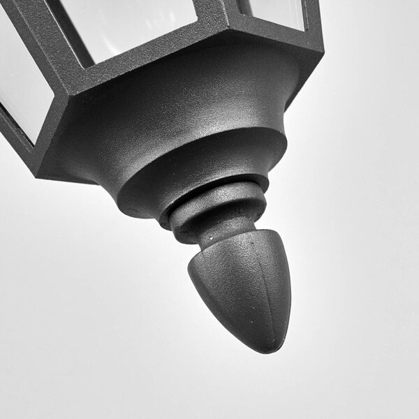Lampa wisząca zewnętrzna Lindby Edana, 40 cm, antracyt, E27, IP44 Edana Lindby, możliwość ściemniania, czarny, aluminium, nowoczesny