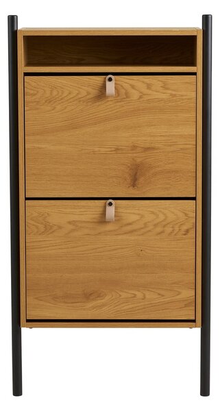 Uchylna szafka na buty w dekorze dębu w naturalnym kolorze 62x118x26 cm Barco – House Nordic