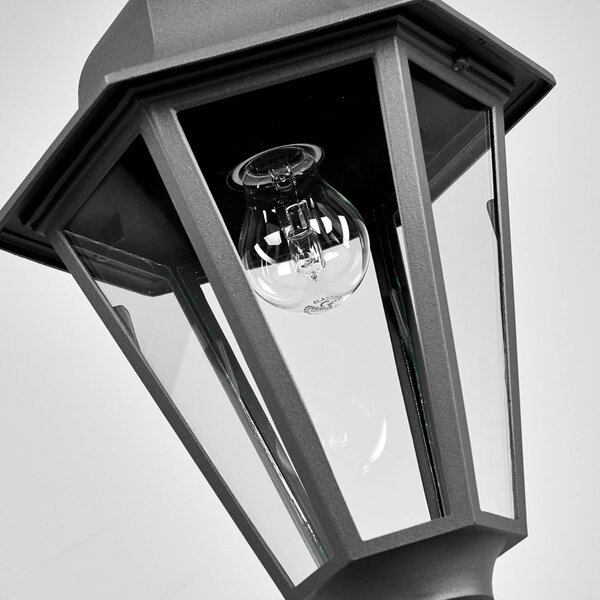 Lampa wisząca zewnętrzna Lindby Edana, 40 cm, antracyt, E27, IP44 Edana Lindby, możliwość ściemniania, czarny, aluminium, nowoczesny