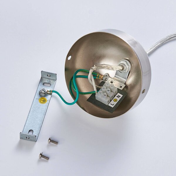 Lampa wisząca szklana Valeria Lindby, możliwość ściemniania, biały / opal, kuchnia, szkło, nowoczesny