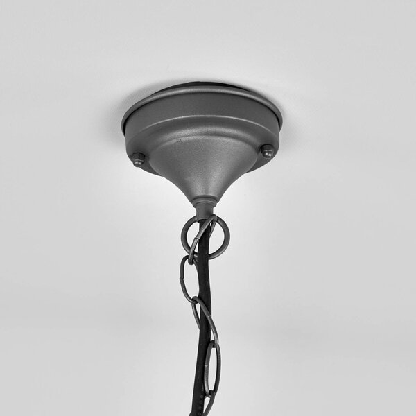 Lampa wisząca zewnętrzna Lindby Edana, 40 cm, antracyt, E27, IP44 Edana Lindby, możliwość ściemniania, czarny, aluminium, nowoczesny
