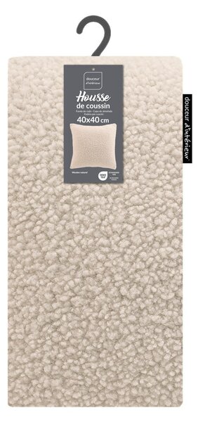 Poszewka na poduszkę z materiału sherpa 40x40 cm Woolen – douceur d'intérieur