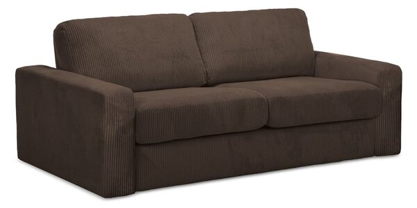 Brązowa sztruksowa rozkładana sofa 195 cm Nona – Makamii