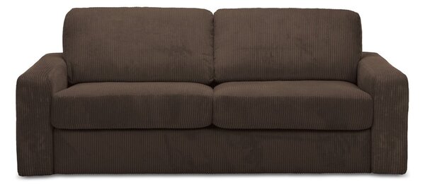 Brązowa sztruksowa rozkładana sofa 195 cm Nona – Makamii