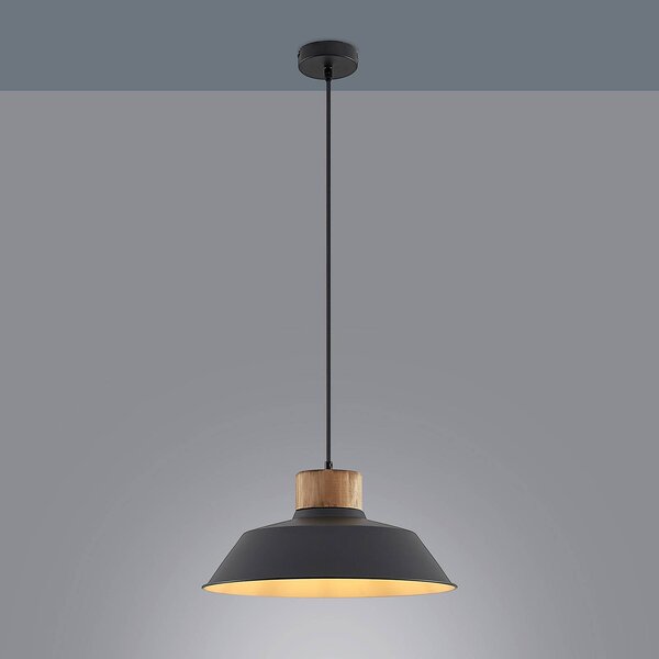 Lampa wisząca Nefeli Lindby, możliwość ściemniania, czarny, salon / jadalnia, metal, vintage