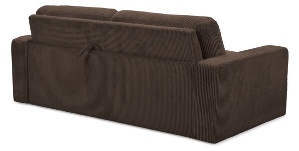 Brązowa sztruksowa rozkładana sofa 195 cm Nona – Makamii