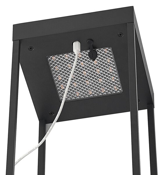 Lampa solarna LED Lynzy, 58cm, czarna, metal, IP65 Lynzy Lucande, możliwość ściemniania, czarny, aluminium, nowoczesny