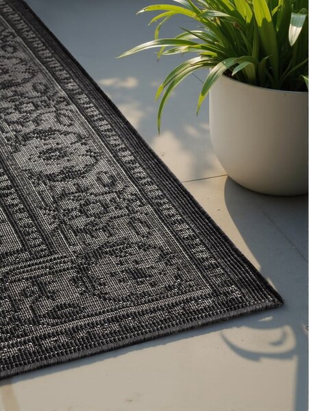 Czarno-biały dywan odpowiedni na zewnątrz 200x290 cm Duet Kona – NORTHRUGS
