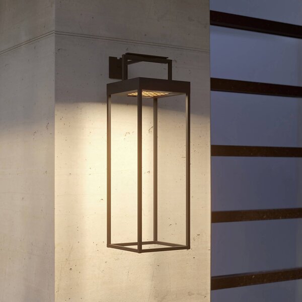 Lampa solarna LED Lynzy, 58cm, czarna, metal, IP65 Lynzy Lucande, możliwość ściemniania, czarny, aluminium, nowoczesny