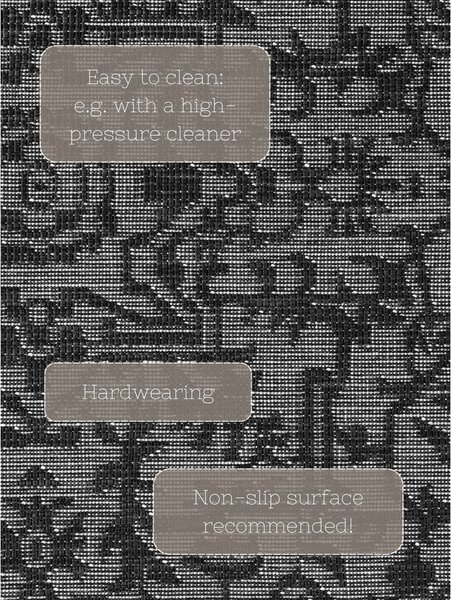Czarno-biały dywan odpowiedni na zewnątrz 200x290 cm Duet Kona – NORTHRUGS