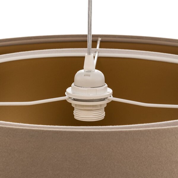 Lampa wisząca Vivien Maco Design, możliwość ściemniania, kremowy / amber, salon / jadalnia, tkanina / materiał / jedwab, nowoczesny