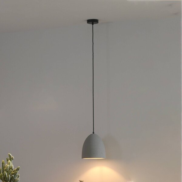 Paul Neuhaus Lampa wisząca Eton, możliwość ściemniania, aluminiowy / szary / cynkowy, sypialnia, beton