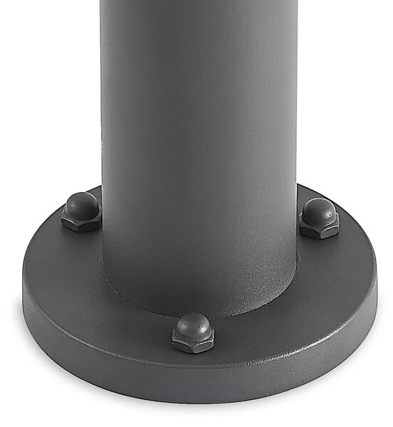 Lampa zewnętrzna LED Keily, okrągła, antracytowa, metalowa Keily Lindby, czarny, aluminium, nowoczesny