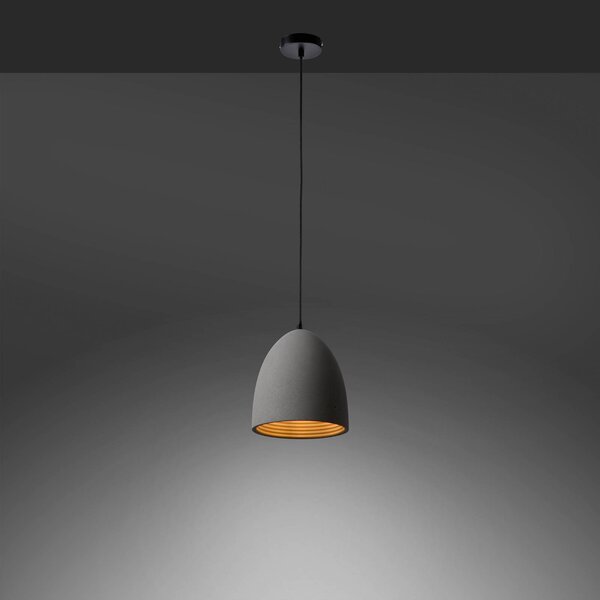 Paul Neuhaus Lampa wisząca Eton, możliwość ściemniania, aluminiowy / szary / cynkowy, sypialnia, beton