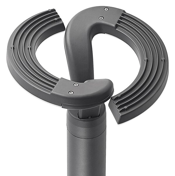 Lampa zewnętrzna LED Keily, okrągła, antracytowa, metalowa Keily Lindby, czarny, aluminium, nowoczesny