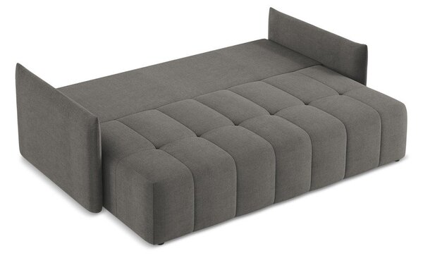 Ciemnoszara rozkładana/ze schowkiem sofa 225 cm Moku – Makamii