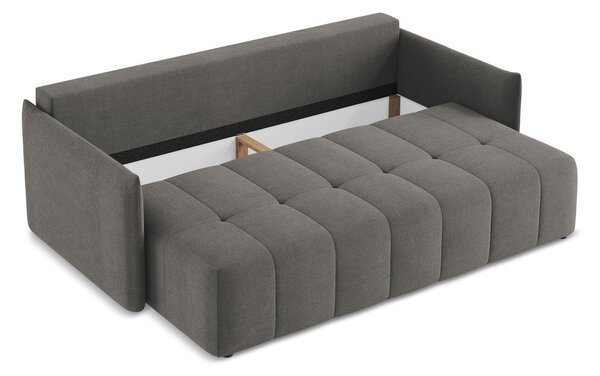 Ciemnoszara rozkładana/ze schowkiem sofa 225 cm Moku – Makamii