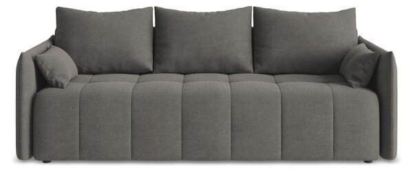 Ciemnoszara rozkładana/ze schowkiem sofa 225 cm Moku – Makamii