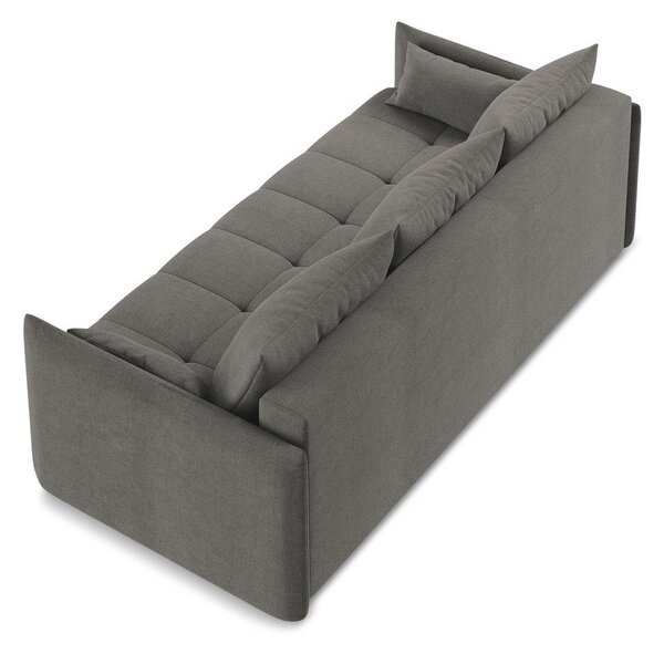 Ciemnoszara rozkładana/ze schowkiem sofa 225 cm Moku – Makamii