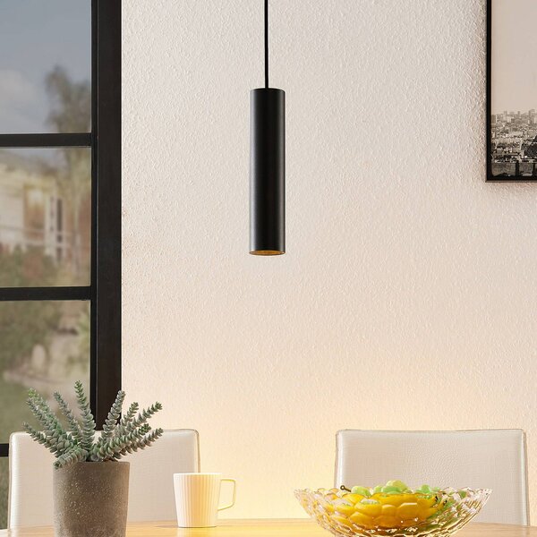 Lampa wisząca Ejona Arcchio, możliwość ściemniania, czarny, przedpokój, aluminium, nowoczesny