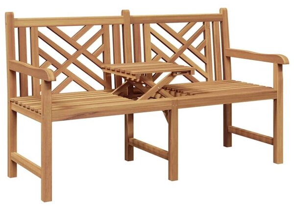 Rustykalna ławka ogrodowa z litego drewna tekowego 150x60 cm