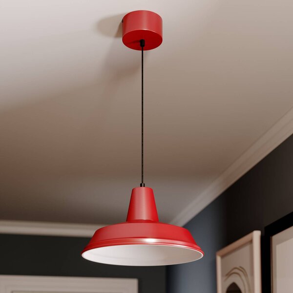 Lampa wisząca Class Luminex, możliwość ściemniania, czerwony, salon / jadalnia, metal