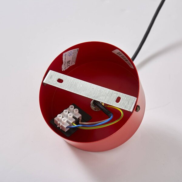 Lampa wisząca Class Luminex, możliwość ściemniania, czerwony, salon / jadalnia, metal