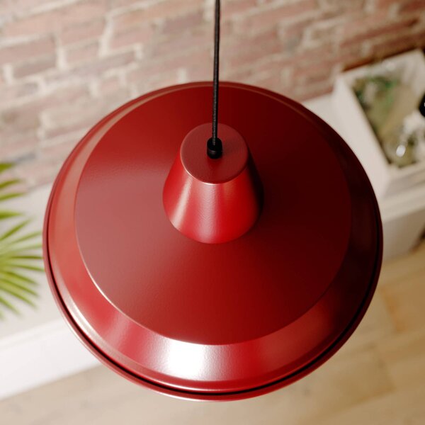 Lampa wisząca Class Luminex, możliwość ściemniania, czerwony, salon / jadalnia, metal