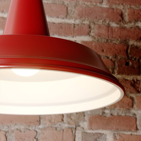 Lampa wisząca Class Luminex, możliwość ściemniania, czerwony, salon / jadalnia, metal