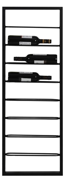 Czarny wiszący metalowy regał na wino 42x120x6 cm Macaben – Light & Living