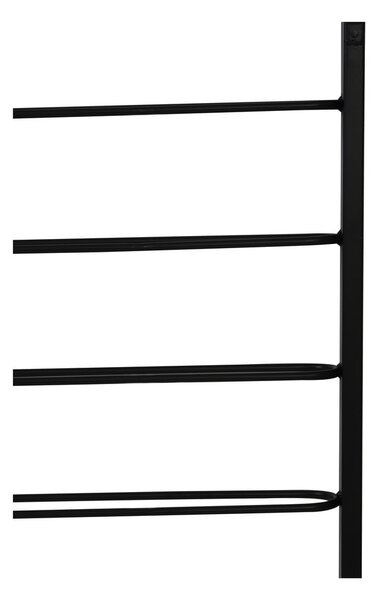 Czarny wiszący metalowy regał na wino 42x120x6 cm Macaben – Light & Living