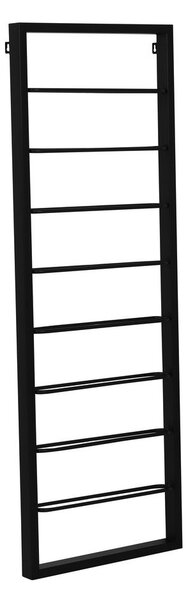 Czarny wiszący metalowy regał na wino 42x120x6 cm Macaben – Light & Living