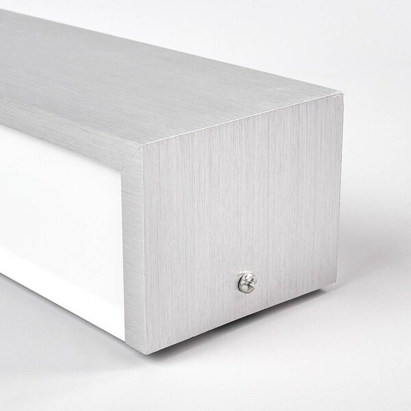Kinkiet LED Ranik Lindby, aluminiowy / szary / cynkowy, przedpokój, aluminium, nowoczesny