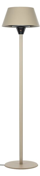 Grzejnik stojący Vamio, srebrny, 210 cm, IP54, z pilotem – Lucande Lucande, Vamio, beżowy, aluminium, nowoczesny