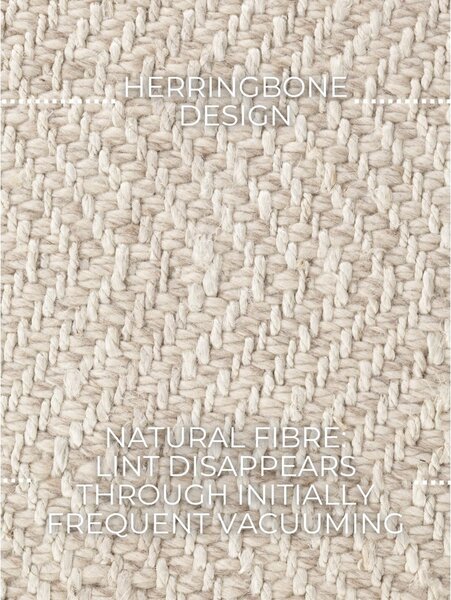 Kremowy chodnik z mieszanki wełny tkany ręcznie 80x200 cm Majoli – Elle Decoration