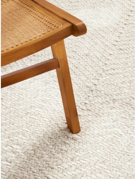 Kremowy chodnik z mieszanki wełny tkany ręcznie 80x200 cm Majoli – Elle Decoration