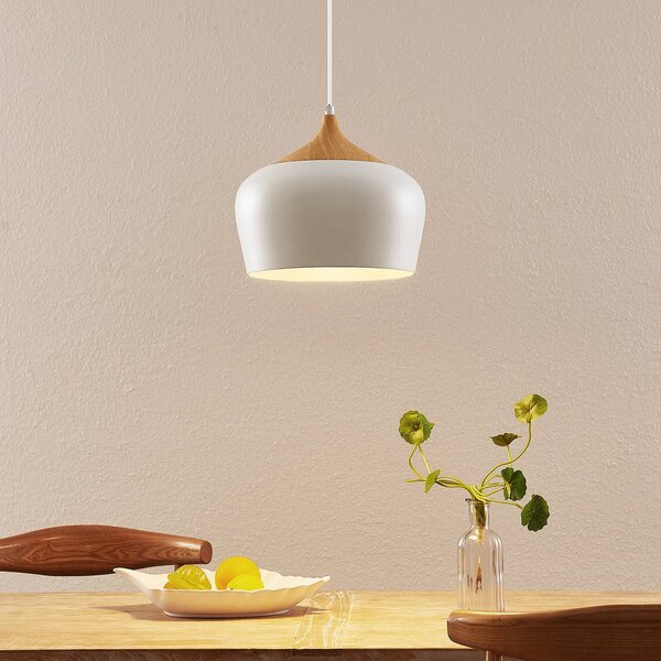 Lampa wisząca Vilsera Lindby, możliwość ściemniania, biały / opal, salon / jadalnia, metal, skandynawski