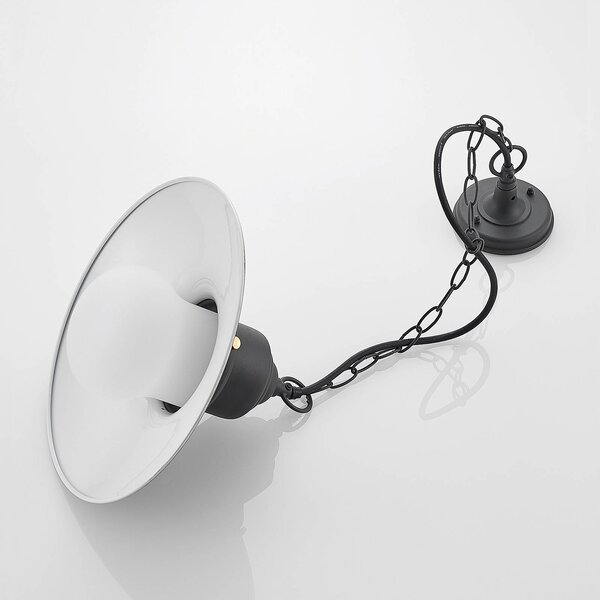 Lindby lampa wisząca zewnętrzna Roisin, antracyt, metal, Ø 32 cm Roisin Lindby, możliwość ściemniania, aluminiowy / szary / cynkowy, metal, morski