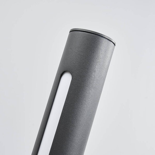 Słupek oświetleniowy LED Tomas Lucande, aluminiowy / szary / cynkowy, aluminium, nowoczesny