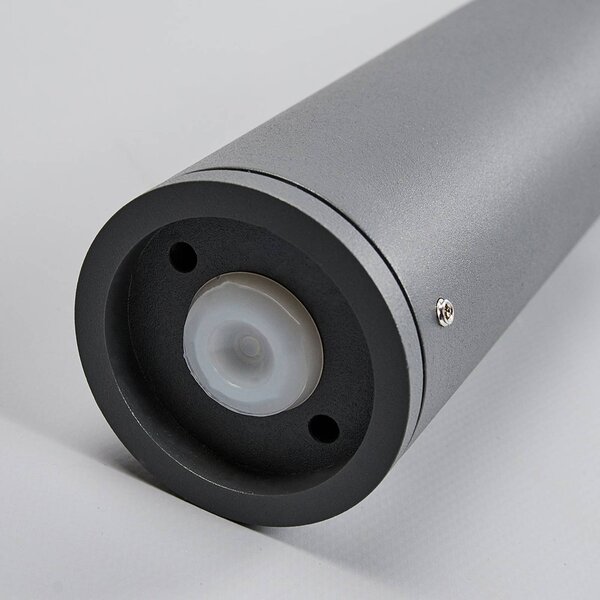 Słupek oświetleniowy LED Tomas Lucande, aluminiowy / szary / cynkowy, aluminium, nowoczesny