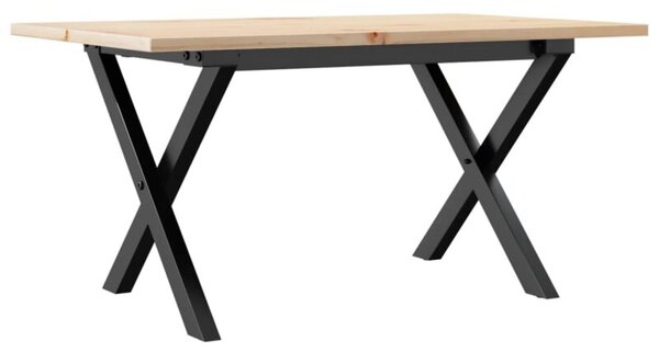 Stolik kawowy z nogami w kształcie litery x, 80x50x40 cm