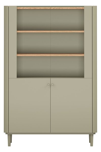 Witryna Elivo 100 cm dwudrzwiowa na nóżkach - eukaliptus / dąb baltic dune