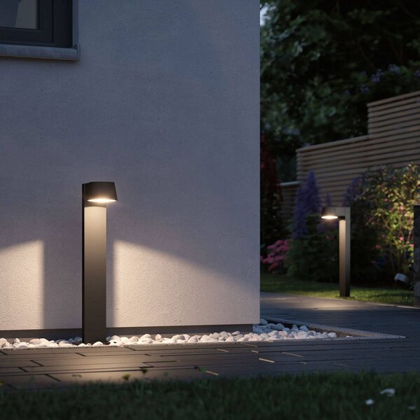 Paulmann Lampa ogrodowa stojąca Capea, czarny, aluminium, nowoczesny