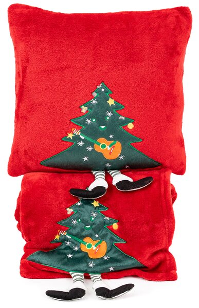 4Home Świąteczna poszewka na poduszkę Merry Christmas tree, 40 x 40 cm