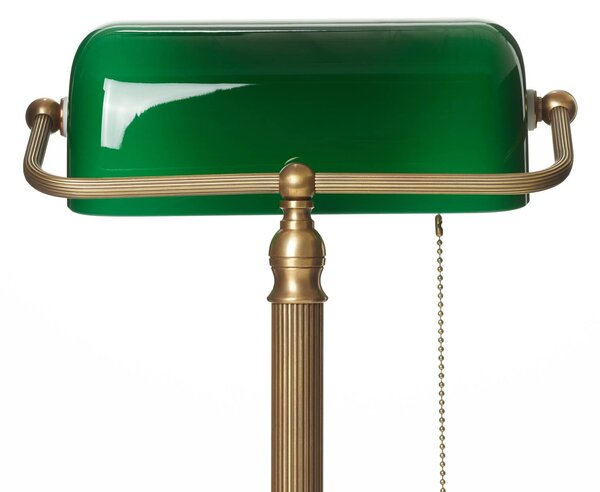 Berliner Messinglampen Lampa stołowa JIVAN, zielony, salon / jadalnia, szkło, antyczny